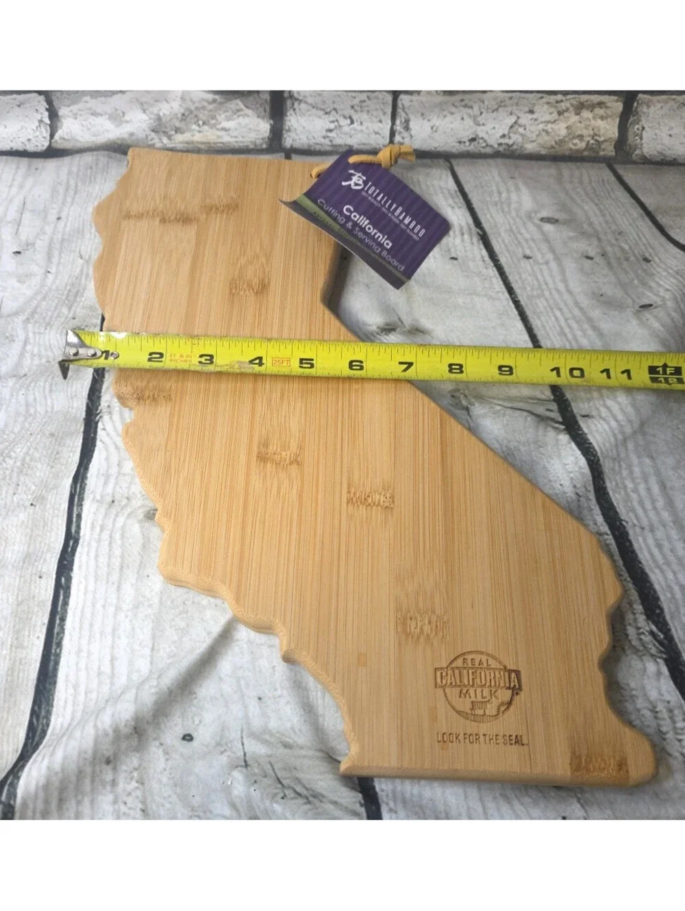 Totally Bamboo California State Shaped Bamboo Serving & Cutting Board New PROMO